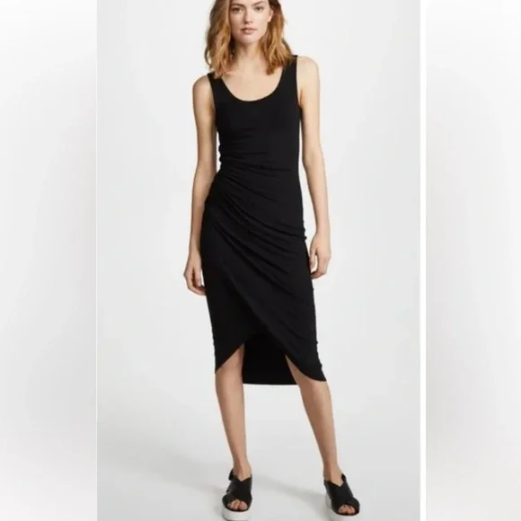 Bailey 44 Black Bodycon Midi Dress Woman’s Size Extra Small - Picture 1 of 7